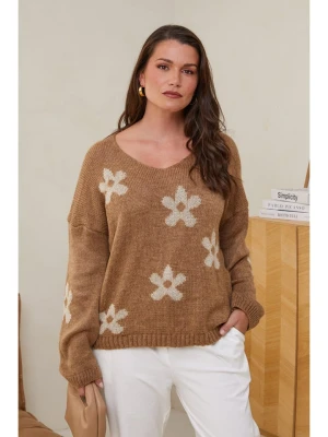 Curvy Lady Sweter w kolorze jasnobrązowym rozmiar: 48/50