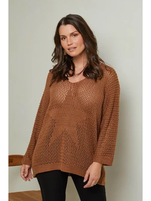 Curvy Lady Sweter w kolorze karmelowym rozmiar: 48/50