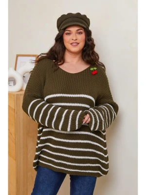 Curvy Lady Sweter w kolorze khaki rozmiar: 40 / 42