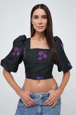 Custommade bluzka Saia damska kolor czarny wzorzysta 999442258