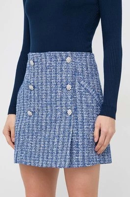 Custommade spódnica Rachelle kolor niebieski mini rozkloszowana 999830902