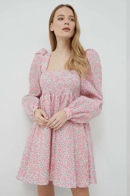 Custommade sukienka Jenny kolor różowy mini rozkloszowana
