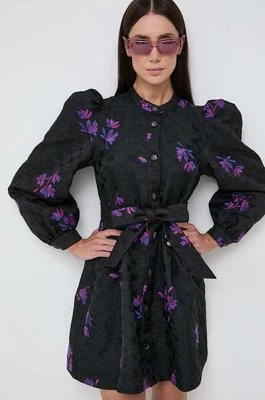Custommade sukienka Lynett kolor czarny mini rozkloszowana 999442410