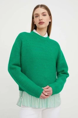 Custommade sweter wełniany Taia damski kolor zielony 999212301