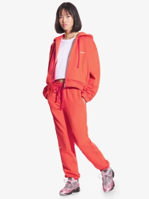 Cut spodnie dresowe damskie czerwone Prosto