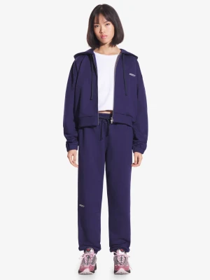 Cut spodnie dresowe damskie granatowe Prosto