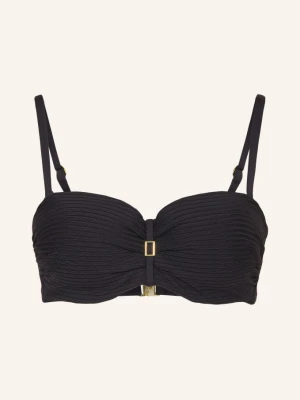 Cyell Góra Od Bikini Bandeau Noos Caviar schwarz CZARNY