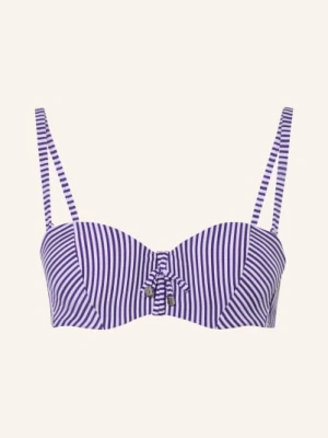 Cyell Górka Bikini Z Fiszbinami Seersucker blau