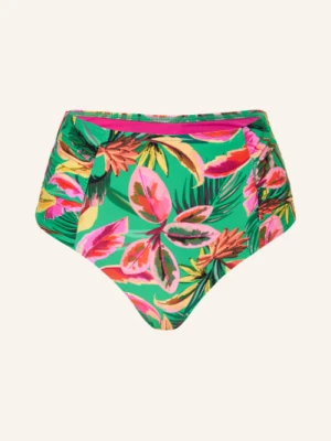 Cyell Spodenki Bikini Z Wysokim Stanem Floral Forest gruen