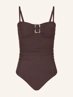 Cyell Strój Kąpielowy Bandeau Wavy Brown braun