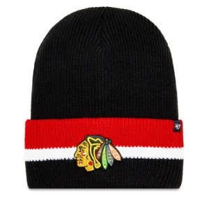 Czapka 47 Brand NHL Chicago Blackhawks Split Cuff 47 H-SPLCC04ACE-BKA Czarny