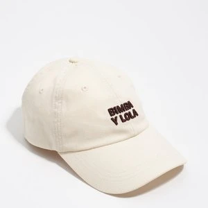 Czapka bawełna efekt sprania biała BIMBA Y LOLA