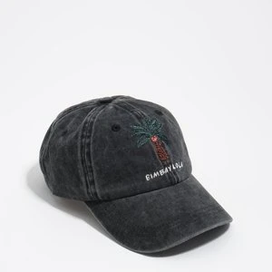 Czapka bawełna efekt sprania czarna palma BIMBA Y LOLA