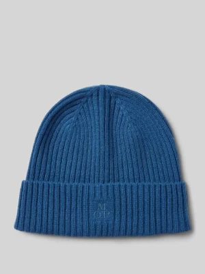 Czapka beanie lekka z czystego kaszmiru z prążkowaną fakturą MARC O POLO