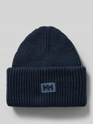 Czapka beanie w imitacja dzianiny z naszywką z logo Helly Hansen Granatowy