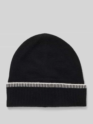 Czapka beanie wełniana z prążkowanym brzegiem Christian Berg Woman