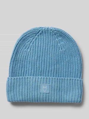 Czapka beanie z brzegiem i naszywką z logo Knowledge Cotton Apparel