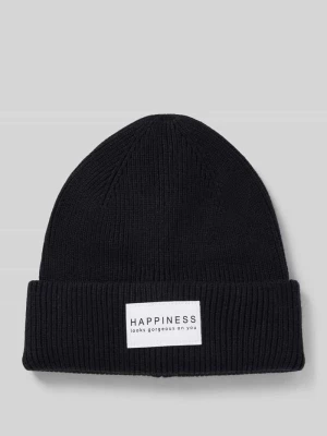 Czapka beanie z brzegiem i naszywką z logo model ‘ALPHA’ Only