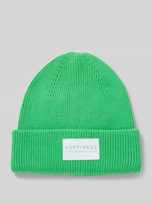 Czapka beanie z brzegiem i naszywką z logo model ‘ALPHA’ Only