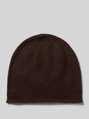 Czapka beanie z czystego kaszmiru model 'Rua' MOS MOSH Ciemnobrązowy