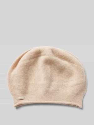 Zdjęcie produktu Czapka beanie z czystego kaszmiru z detalem z logo Seeberger