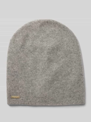 Czapka beanie z czystego kaszmiru z detalem z logo Seeberger