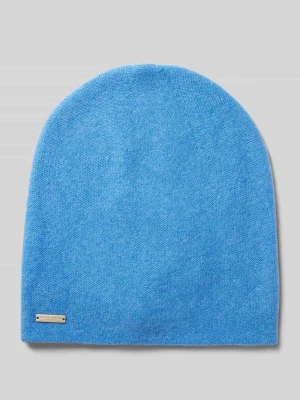 Czapka beanie z czystego kaszmiru z detalem z logo Seeberger