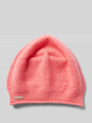 Czapka beanie z czystego kaszmiru z detalem z logo Seeberger