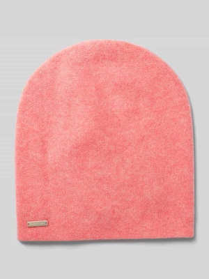 Czapka beanie z czystego kaszmiru z detalem z logo Seeberger