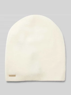 Czapka beanie z czystego kaszmiru z detalem z logo Seeberger