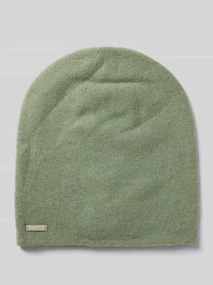 Czapka beanie z czystego kaszmiru z detalem z logo Seeberger