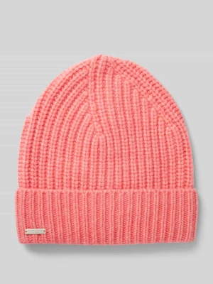 Czapka beanie z czystego kaszmiru z detalem z logo Seeberger