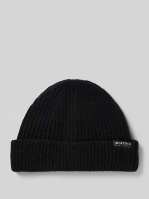 Czapka beanie z czystej wełny Jack&Jones Czarny