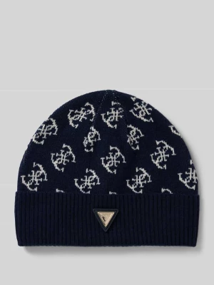 Czapka beanie z detalami z logo Guess Activewear