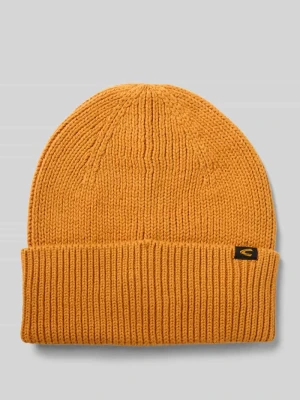 Czapka beanie z mieszanki bawełny i kaszmiru camel active