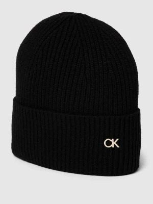 Czapka beanie z detalem z logo CK Calvin Klein