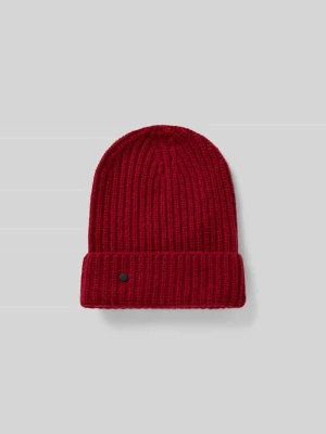 Czapka beanie z detalem z logo Closed Bordowy
