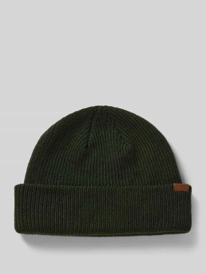 Czapka beanie z detalem z logo Columbia Oliwkowy