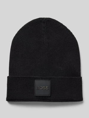 Czapka beanie z detalem z logo model ‘Foxxy’ Boss