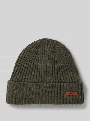 Czapka beanie z detalem z logo model ‘WILBERT’ Barts Oliwkowy