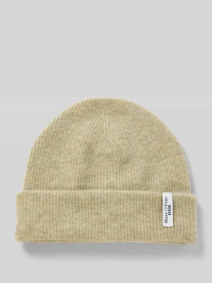Czapka beanie z dodatkiem wełny z alpaki i żywej wełny Marc O'Polo DENIM