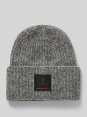 Czapka beanie z dodatkiem wełny z alpaki model ‘TUANA’ Fire + Ice