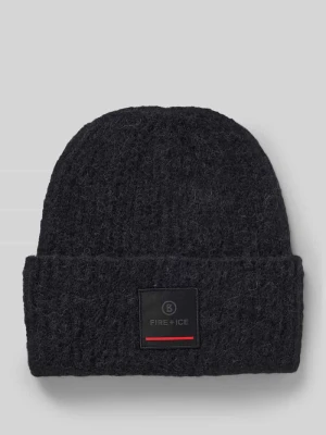 Czapka beanie z dodatkiem wełny z alpaki model ‘TUANA’ Fire + Ice