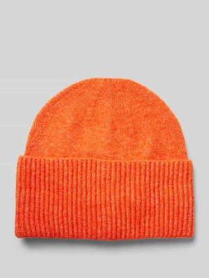 Czapka beanie z dodatkiem wełny z szerokim brzegiem z prążkowanej dzianiny s.Oliver RED LABEL