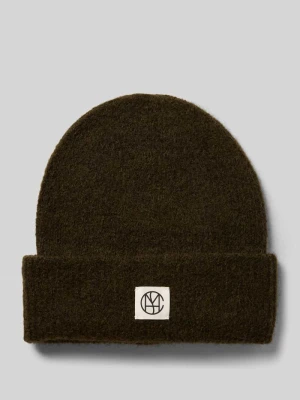 Czapka beanie z domieszką wełny i kaszmiru MSCH Copenhagen Oliwkowy melanż