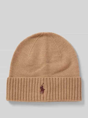 Czapka beanie z kaszmiru z naszywką z logo Polo Ralph Lauren