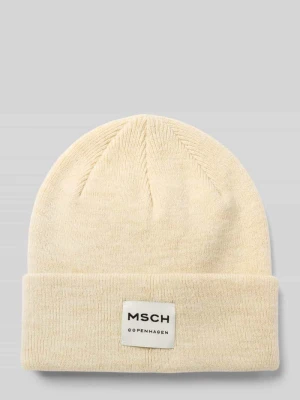 Czapka beanie z mieszanki wełny model ‘Mojo’ MSCH Copenhagen Beżowy