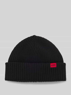 Czapka beanie z mieszanki żywej wełny model ‘XUSH’ HUGO