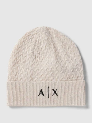Czapka beanie z domieszką kaszmiru Armani Exchange