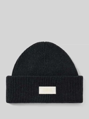 Czapka beanie z naszywką z logo Drykorn Antracytowy